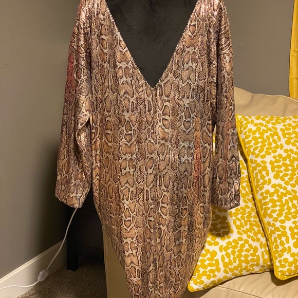 Eloquii Snake Print Sequin dress - Picture 2 of 4